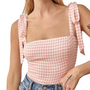 Reformation "Ellora" tie shoulder Top